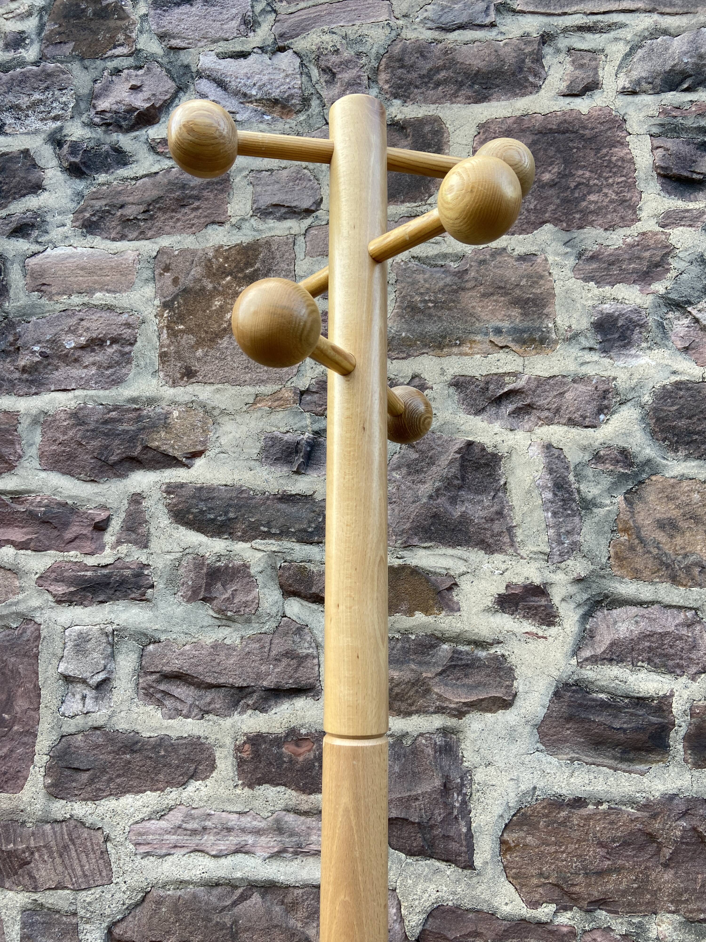 Scandinavian Space Age 1980s Parrot Coat Rack Mid-Century Spiral Hooks