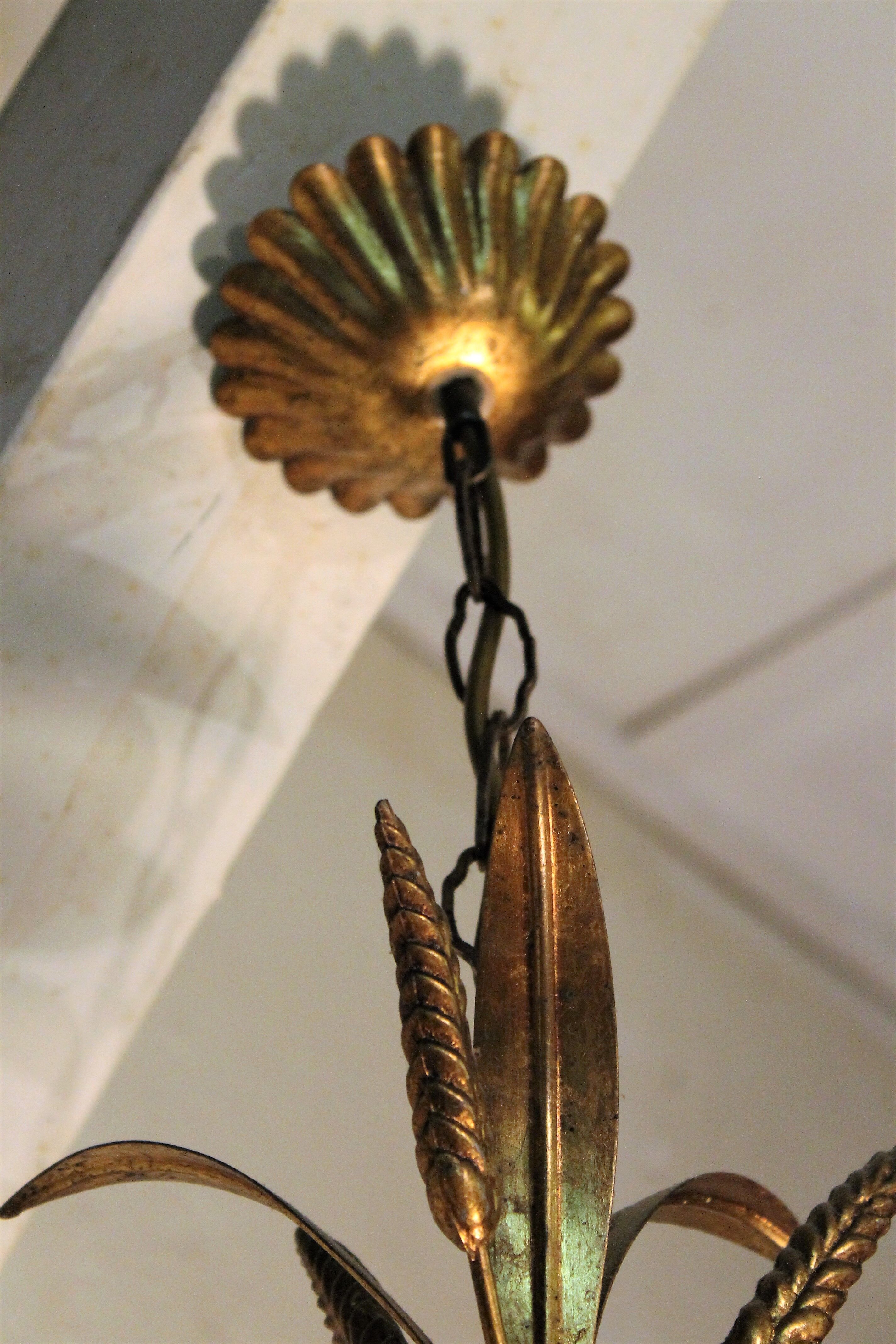 Lustre suspension "Epi de blé" vintage 1960