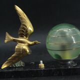 Art deco bird lamp