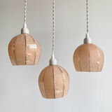 Pink and silver opaline globe hanging