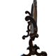 Vintage wooden table mirror / baroque floor mirror