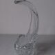 Ancien pied de lampe en verre courbé massif 34 cm pour 3,4 kilos chevet