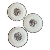 3 assiettes plates Sarreguemines modèle Argonne
