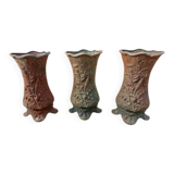 3 cast iron vases 1900 Charleville-Mézières