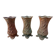 3 cast iron vases 1900 Charleville-Mézières