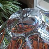 Large crystal fruit bowl signed daum