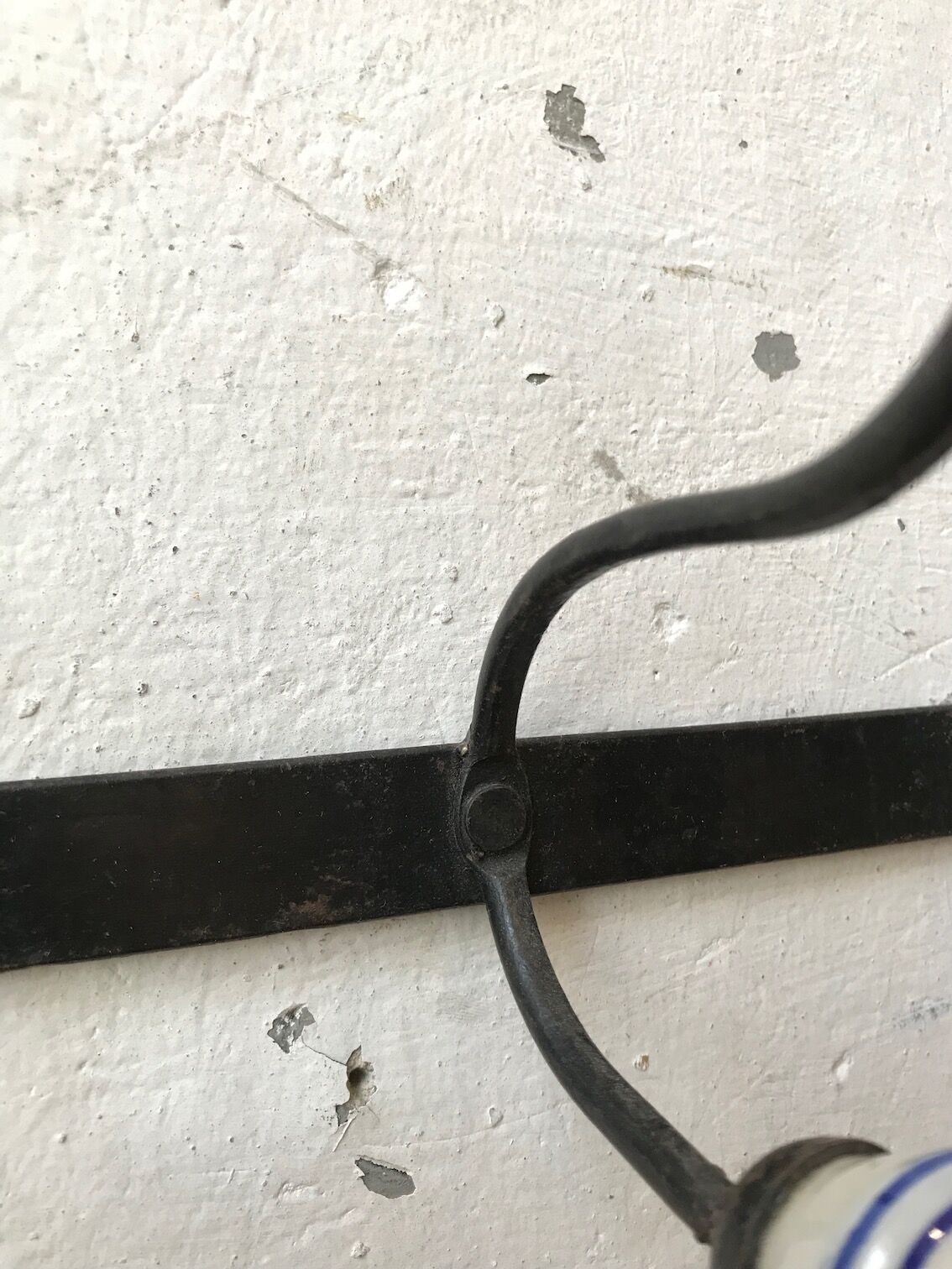 Porcelain and wrought iron