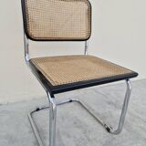 Marcel Breuer B32 chair in black cane signed Made in Italy
