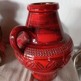 Red Ilk Keramik Vase by J. L Knodgwn