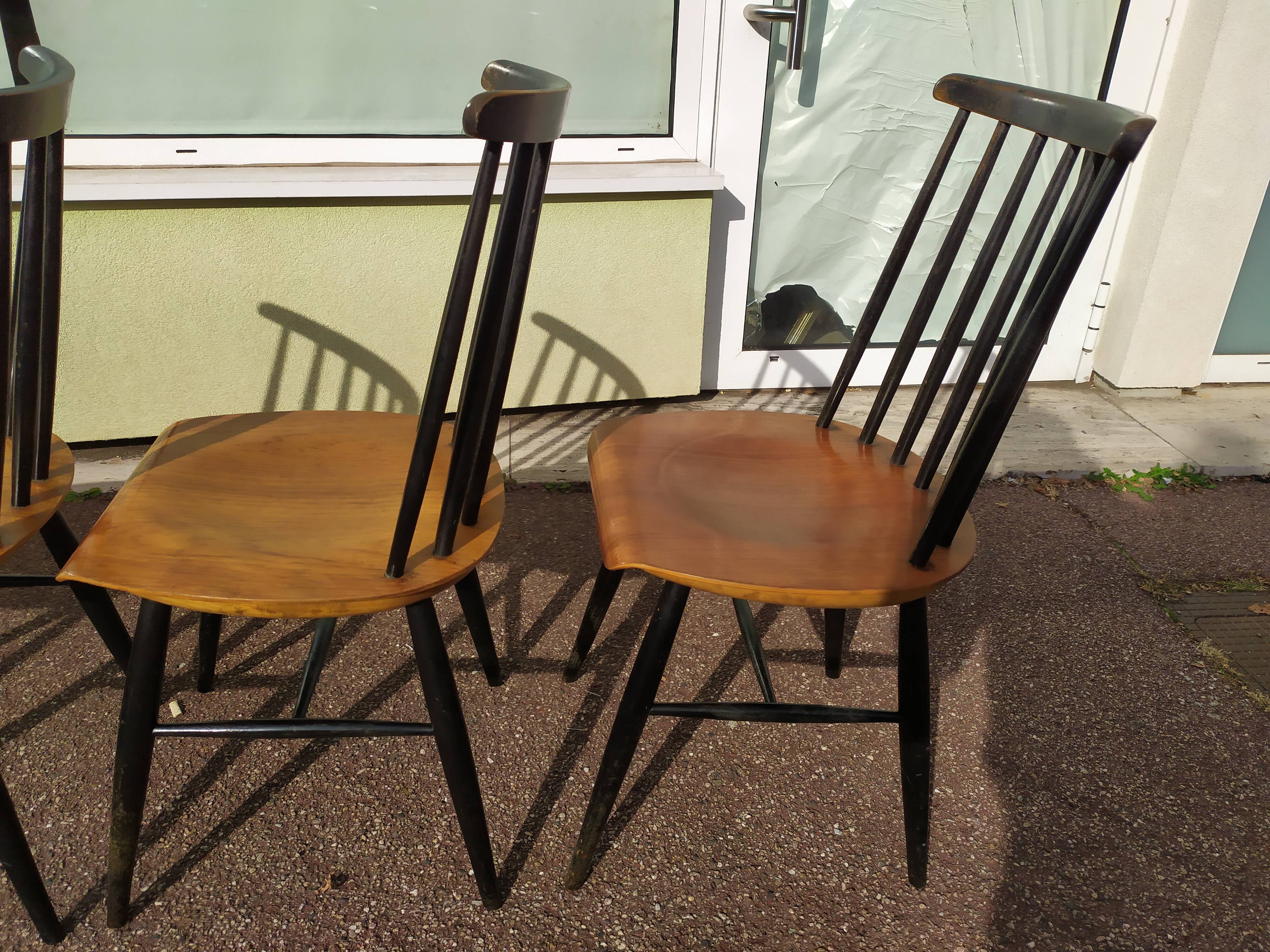 Set of 4 Scandinavian Chairs Fanett by Ilmari Tapiovaara, 60s