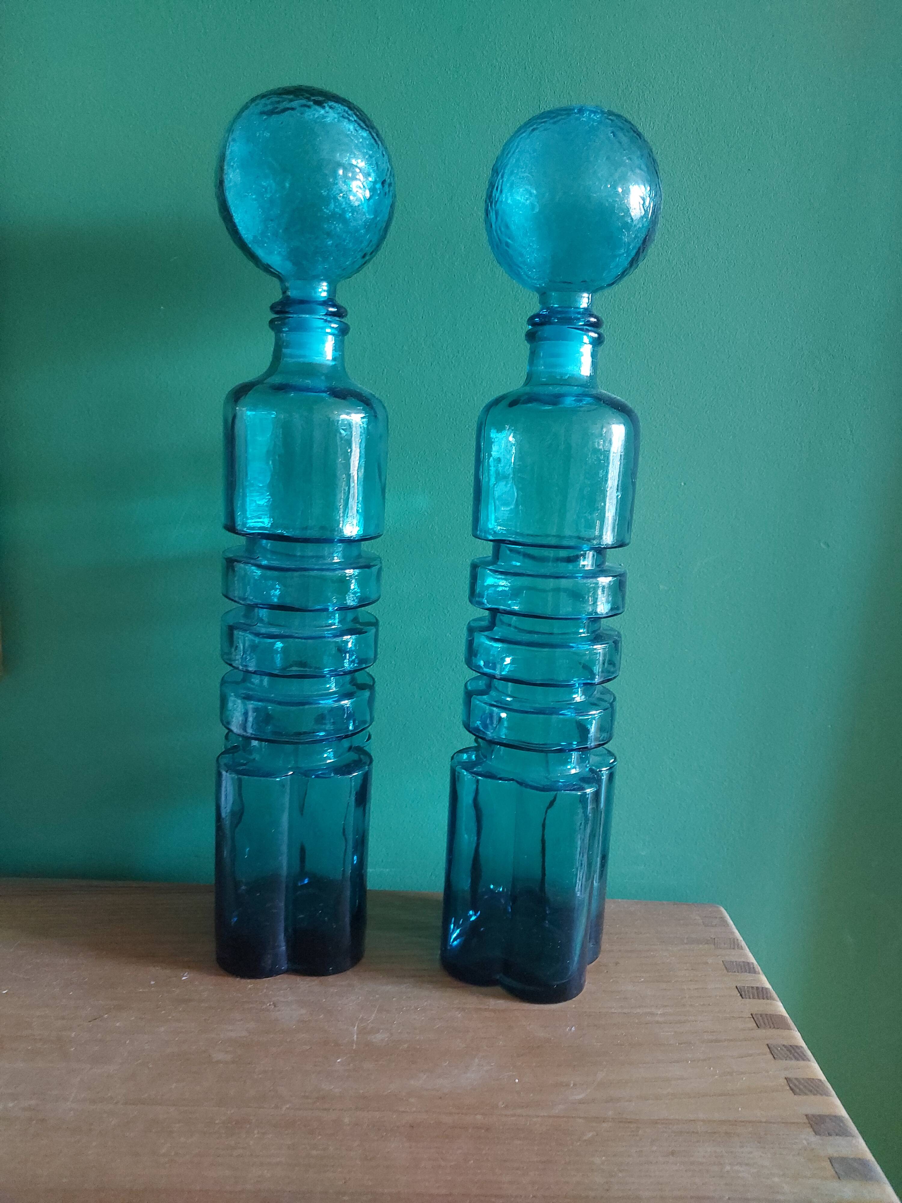 Pair of vintage 70's bottles