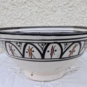 Large Ceramic Salad Bowl SAFI Morocco XXL 29cm Berber Pottery Zouak Tra