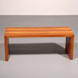 Elegant Italian mid-century beechwood bench (1960s)