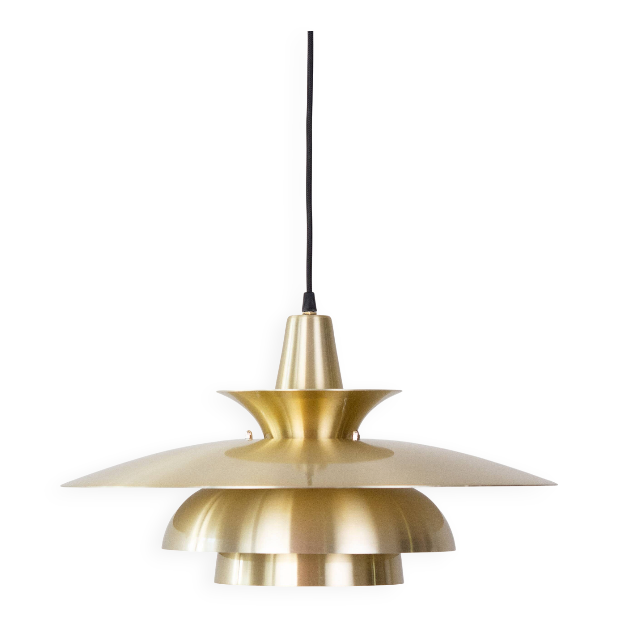 Danish vintage Roma pendant lamp by Junge, 1980s