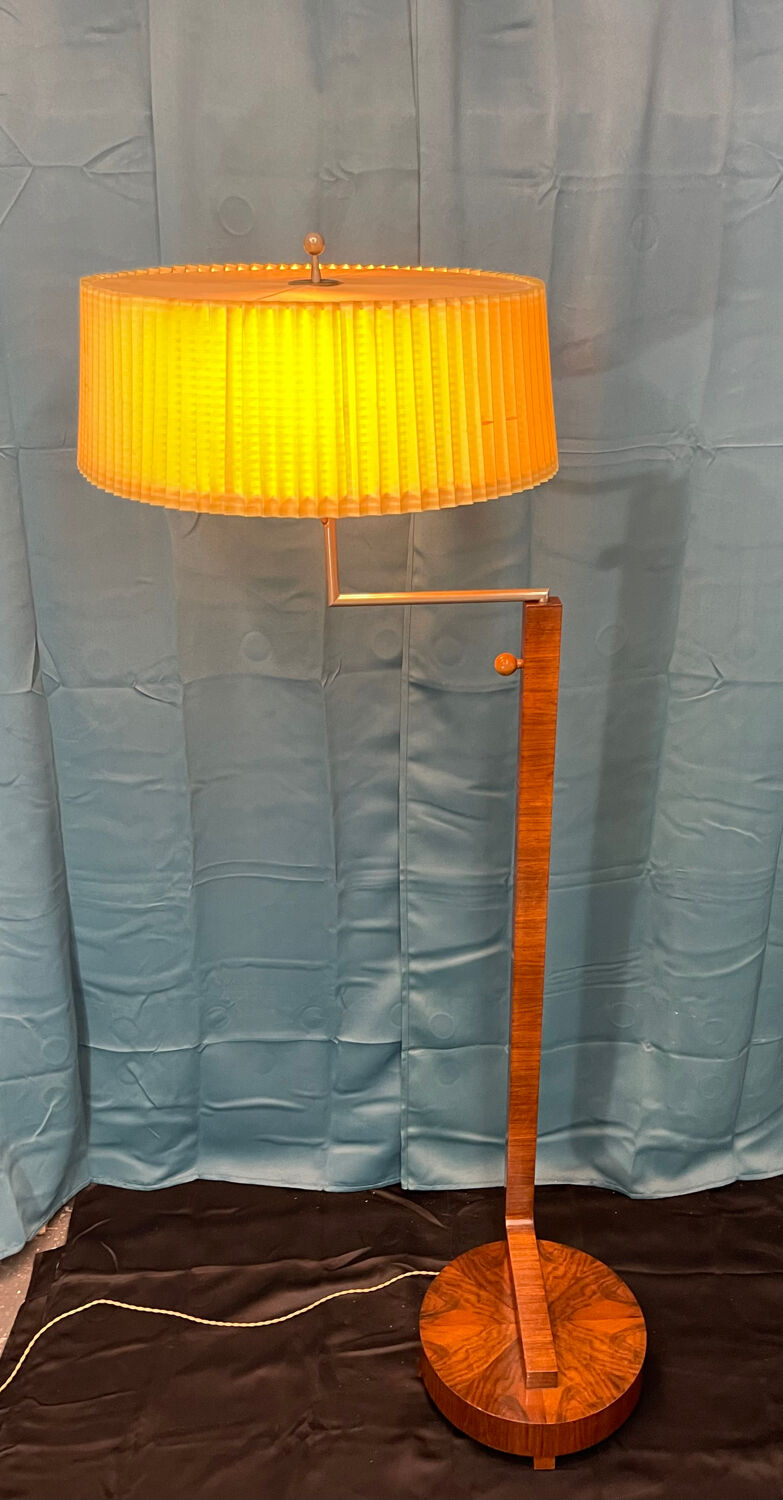Floor lamp, art deco reader 1930 rosewood