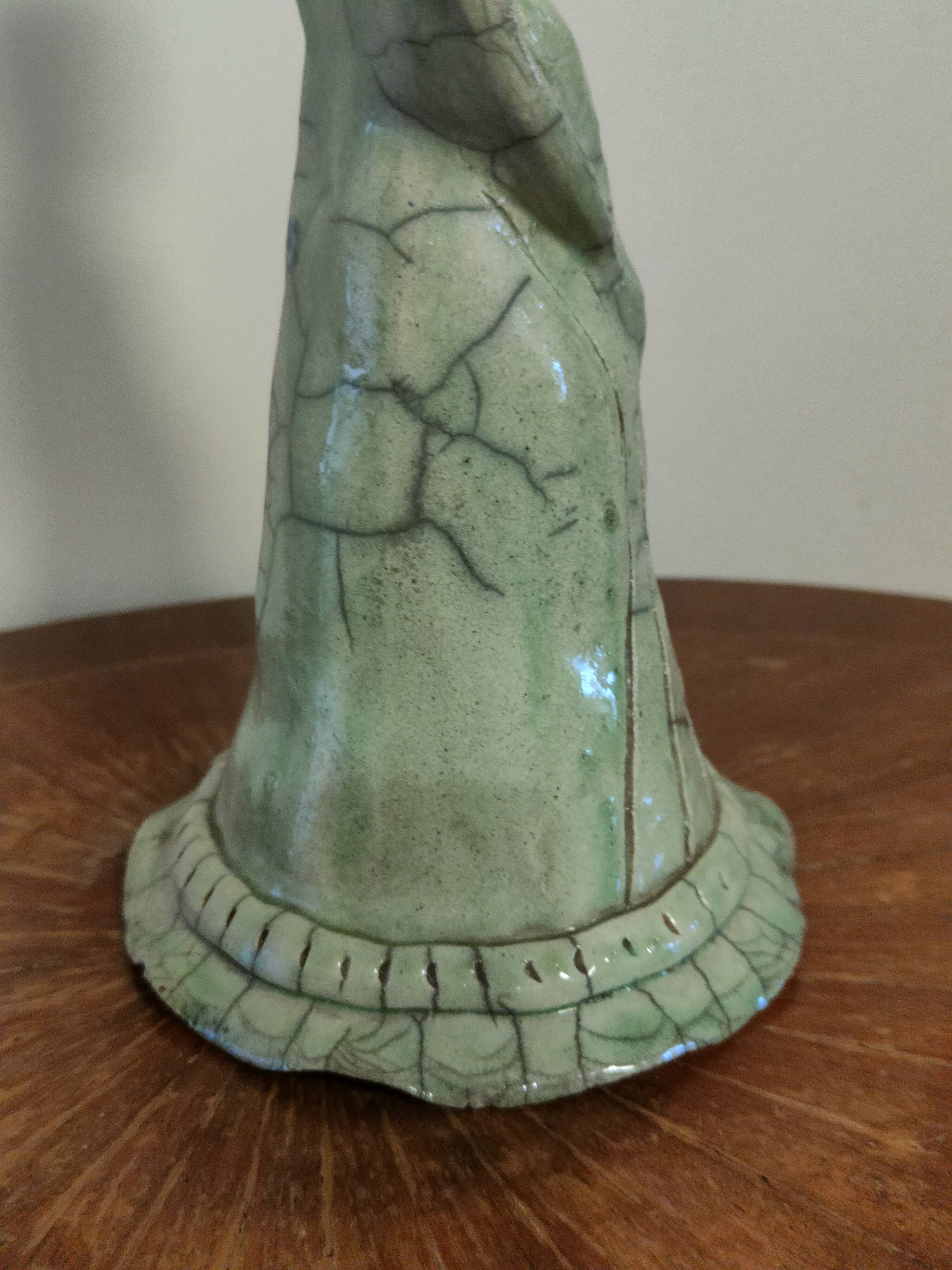 Glazed stoneware sculpture "The Guardians of Hearts"
