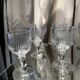 Suite de 7 verres a liqueur ou goutte en verre cisele art de la table