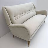 Canapé en velours moderne du milieu du siècle attribué à Gio Ponti pour ISA, années 1950