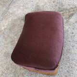 Eggplant velvet pouf