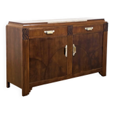 Buffet en noyer Art Déco des années 1930