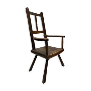 Chaise brutaliste primitive faite