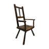 Hand made primitive antique brutalist chair, Dutch 19th century