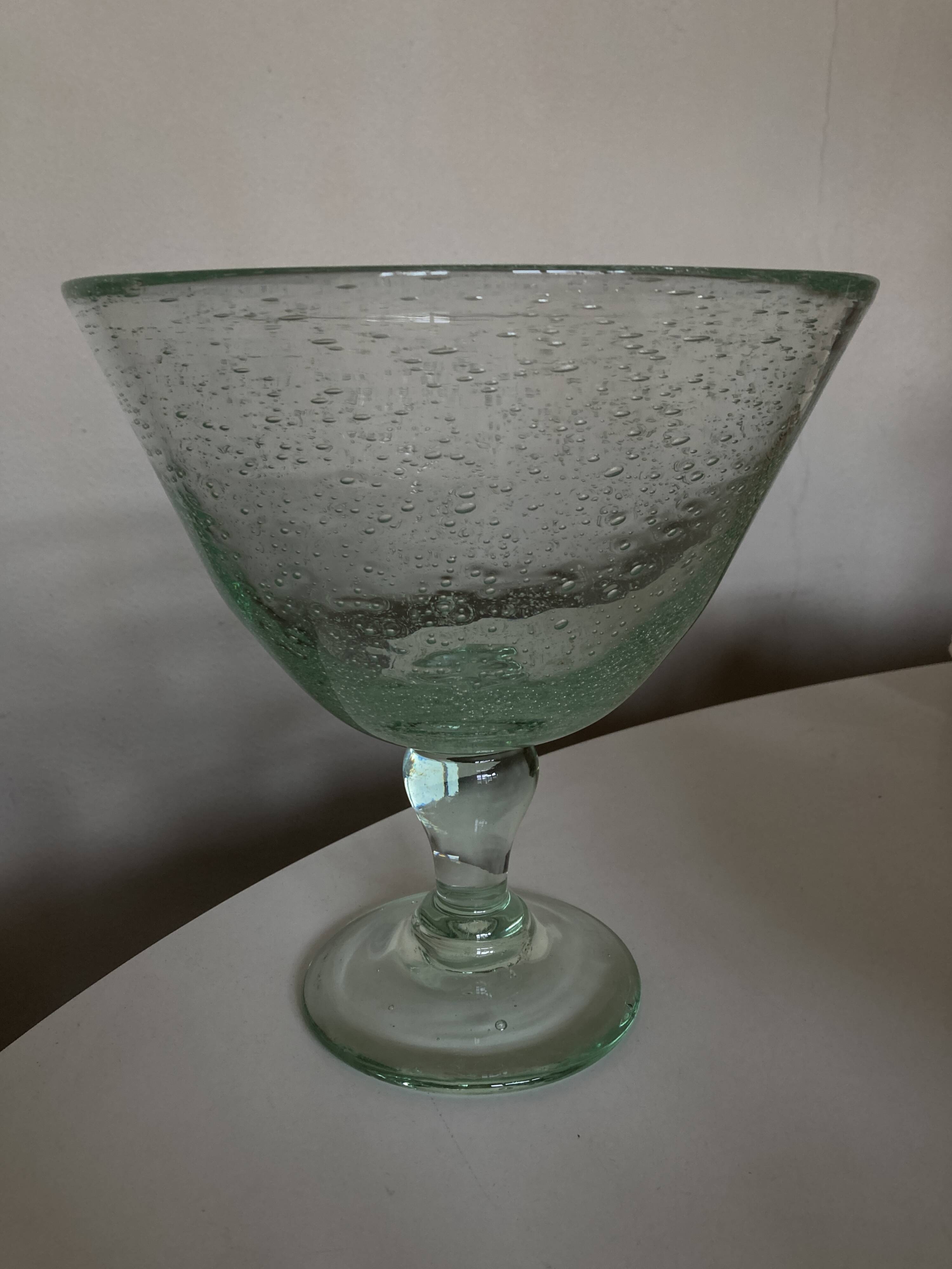 Biot centerpiece on a celadon XXL pedestal, 1960, signed