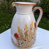 Large rustic ceramic pitcher