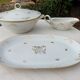 Serving dishes and soup bowl in luxury porcelain of the compagnie nationale