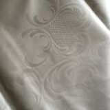 White damask tablecloth