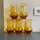 5 glasses orangeade blown glass