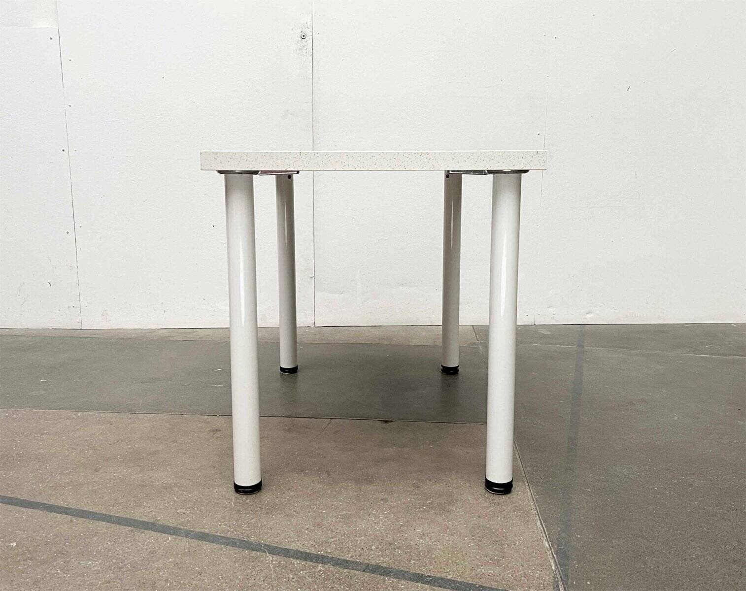 Postmodern Italian vintage dining table with terrazzo-style surface, 1980s.