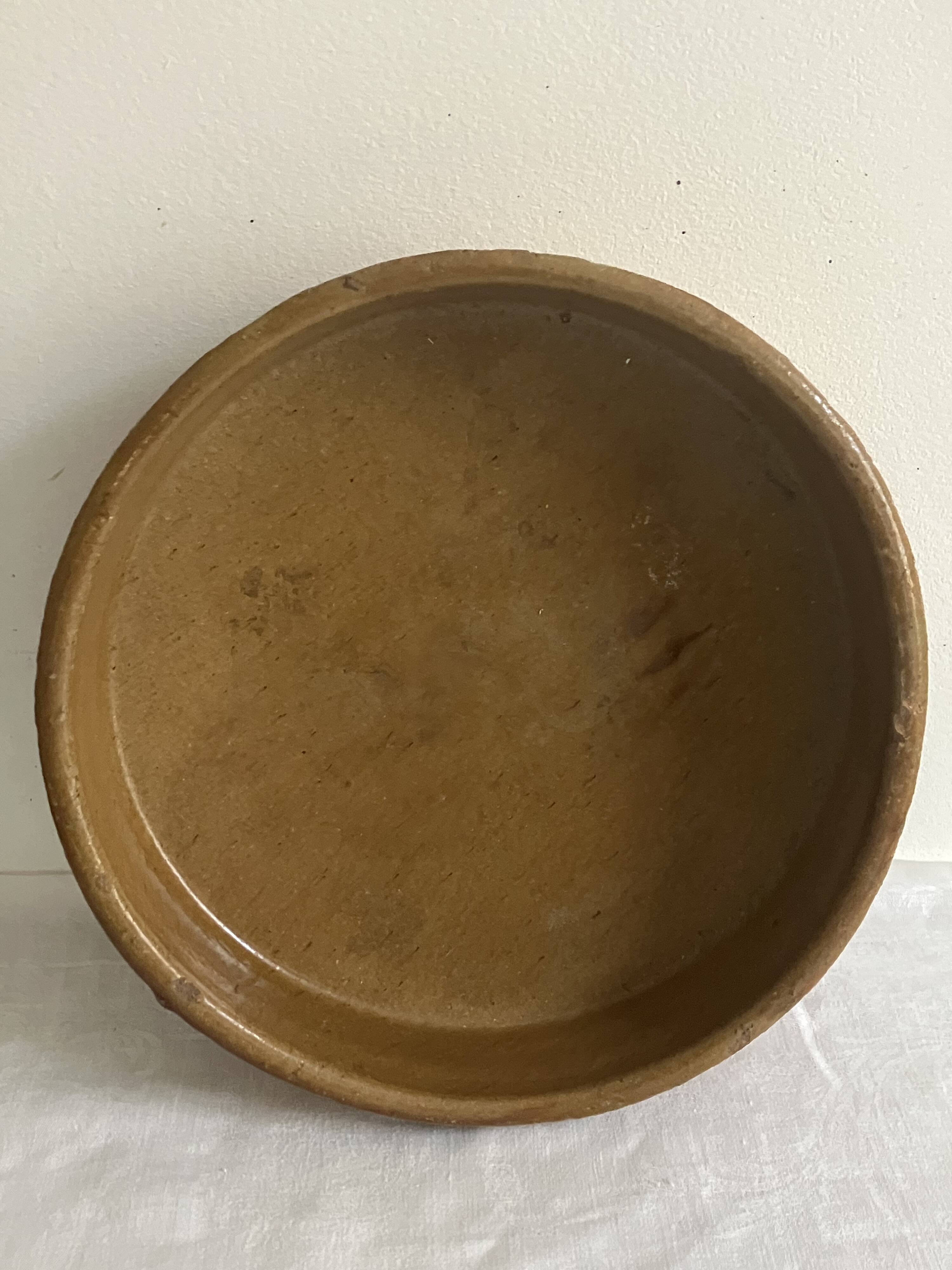 Deep dish, ceramic, glazed terracotta