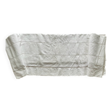 Antique linen sheet hand-embroidered with GR monogram