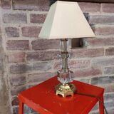 Bedside lamp in art deco glass