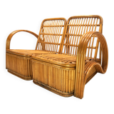 Paul Frankl Design Rattan Two-Seater Sofa, 1940