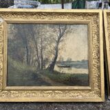 Pair of old paintings signed Henry – Countryside landscapes