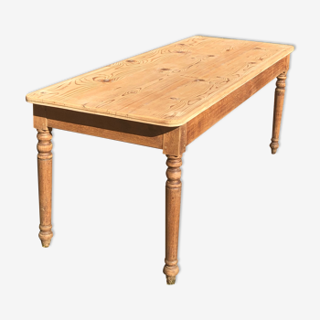 Table de ferme en bois naturel