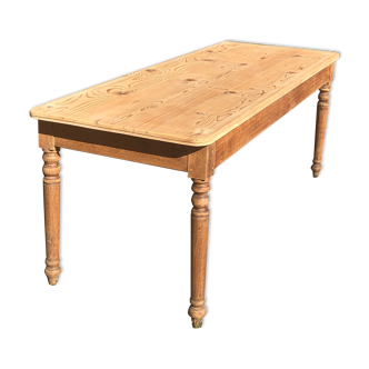 Farmhouse table made of natural wood