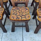 6 vintage brutalist chairs from the 1950s.