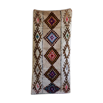 Tapis azilal berbere marocain tissé à la main 219x104cm