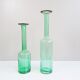 Vases bouteilles en verre vert de Villeroy et Boch