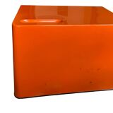 Ozoo Space Age orange bench chest, design by Marc Berthier, 1970s.