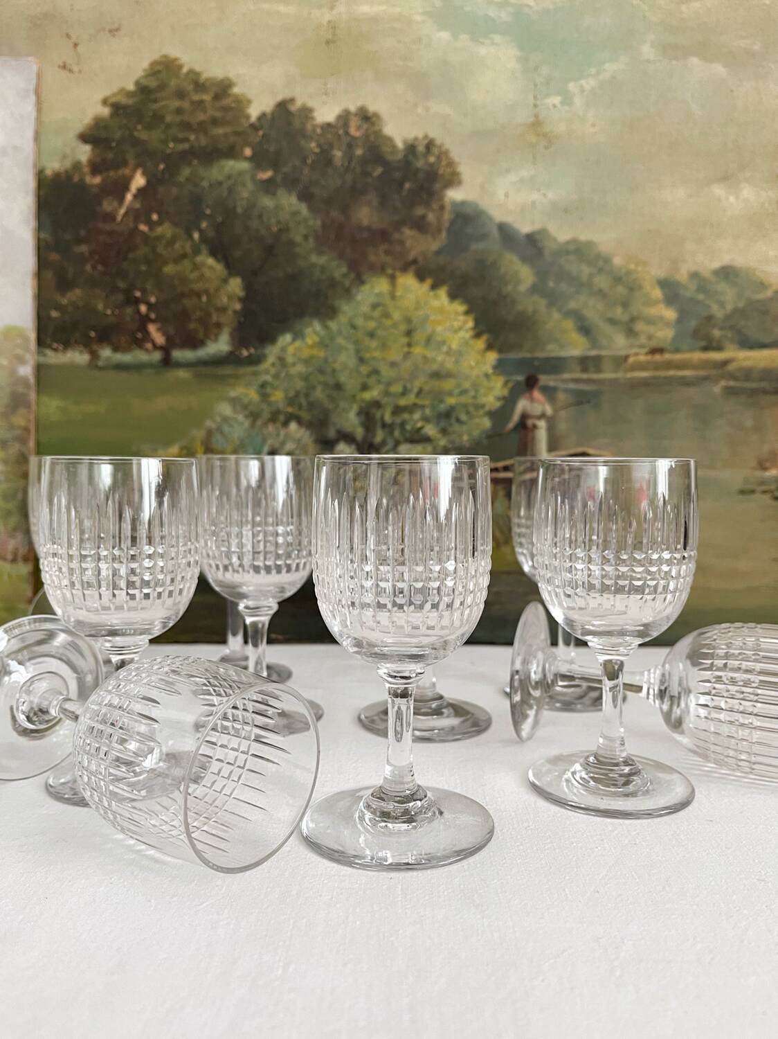 12 Baccarat crystal "Nancy" port wine glasses