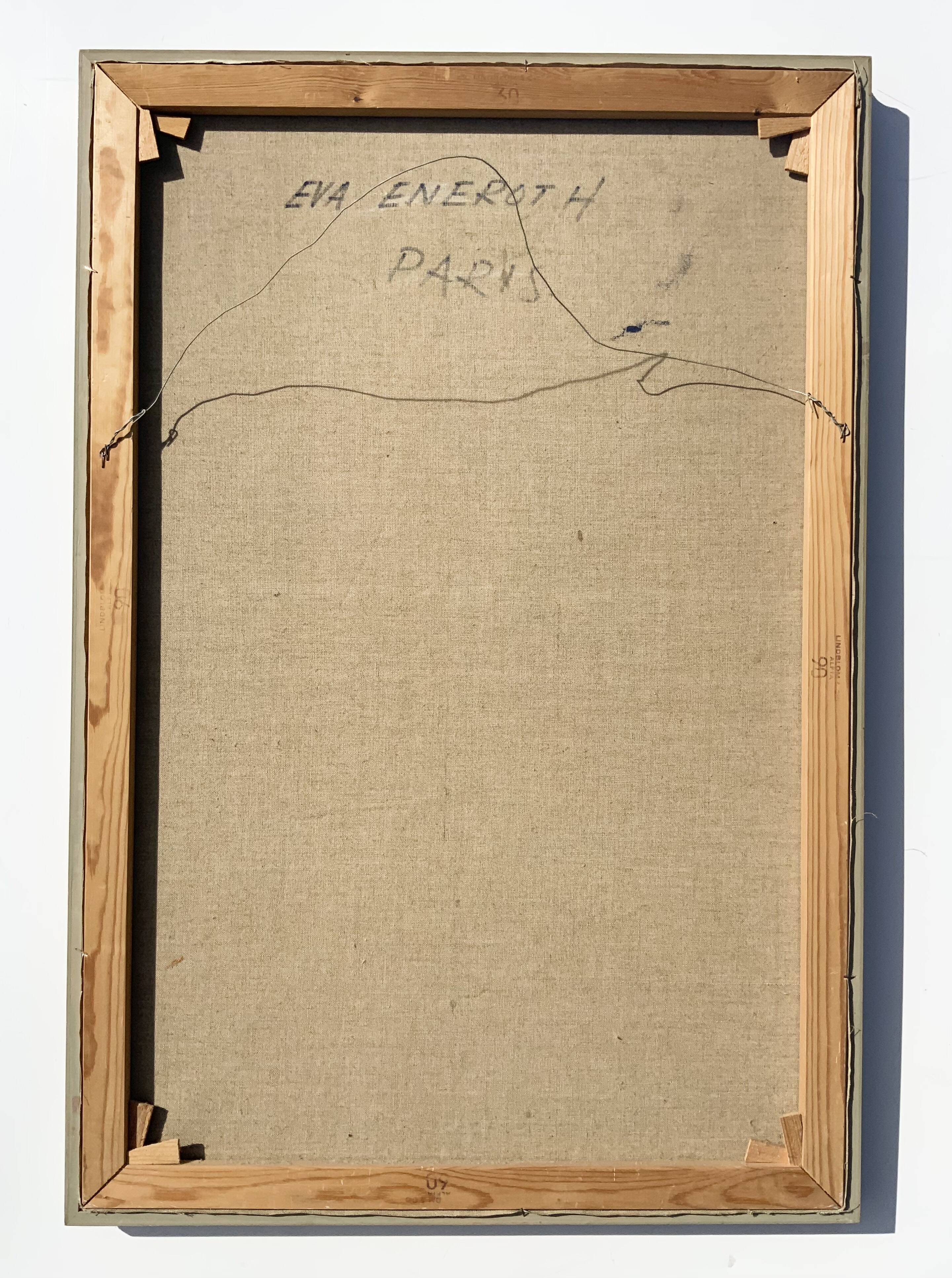 Vintage Oil On Canvas Landscape By Eva Eneroth, Paris, Mid 20th Century