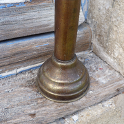 Brass candlestick and DHR system glass boat dinner lamp
