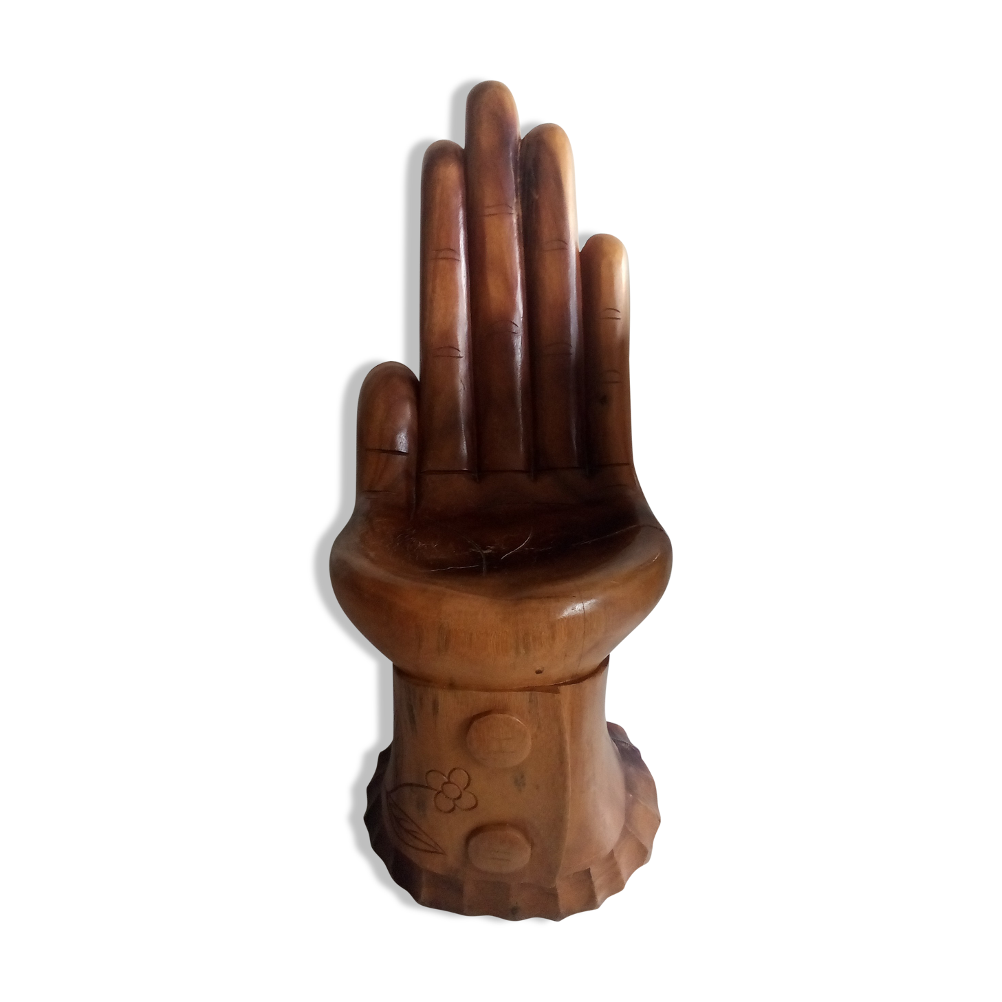 Mahogany chair Buddha hand 60