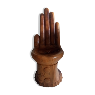 Mahogany chair Buddha hand 60