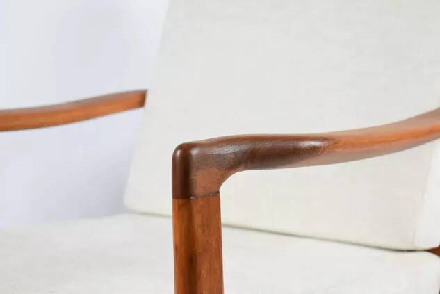 Original Baczyk Scandinavian armchair, 1960s, renovation, teak.