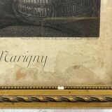 18th-century engraving: THE VILLAGE BRIDAL WOMAN by Greuze and Flippart